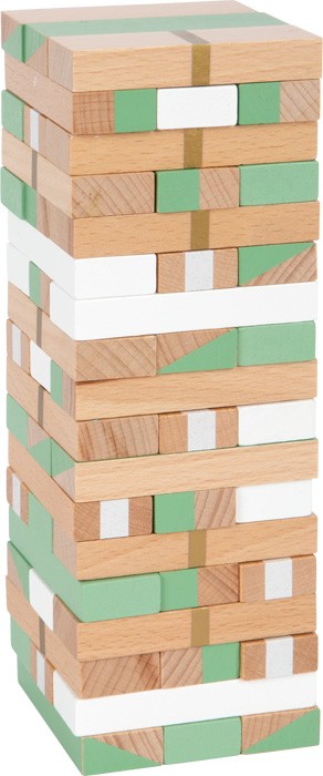 Rainbow Wooden Tumbling Tower & Stacking Game (Pastel Edition) - Vue 9