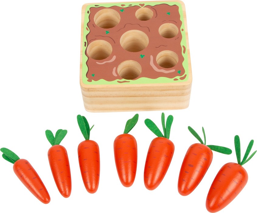 Montessori Wooden Carrot Harvesting & Sorting Game - Vue 6