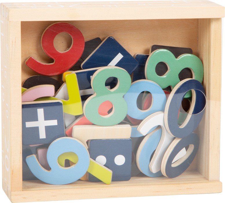 Wooden Magnetic Numbers & Maths Symbols Set - 40 Pcs - Vue 8