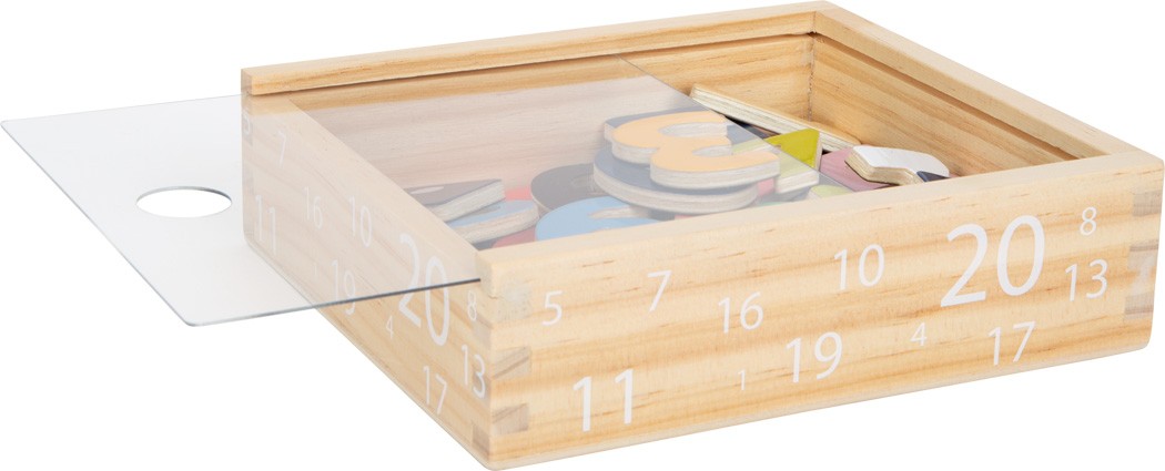 Wooden Magnetic Numbers & Maths Symbols Set - 40 Pcs - Vue 10