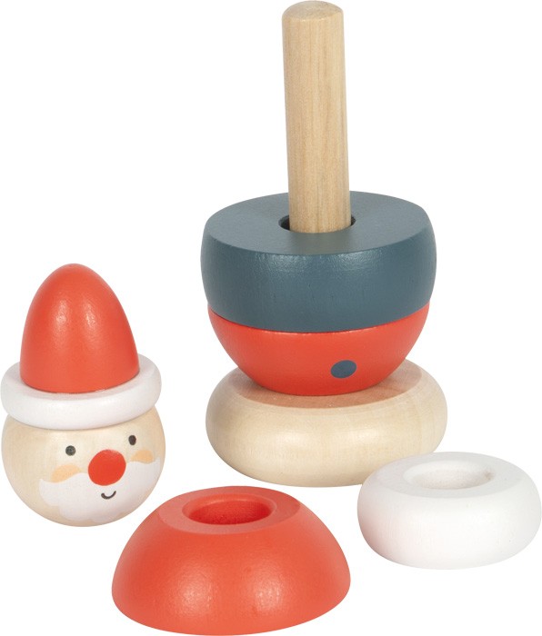 Festive Wooden Animal Stacking Ring Toy - Vue 7