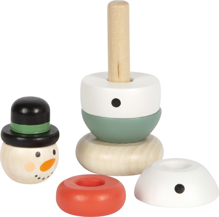 Festive Wooden Animal Stacking Ring Toy - Vue 8