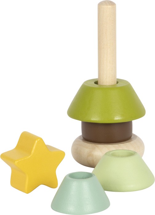 Festive Wooden Animal Stacking Ring Toy - Vue 9
