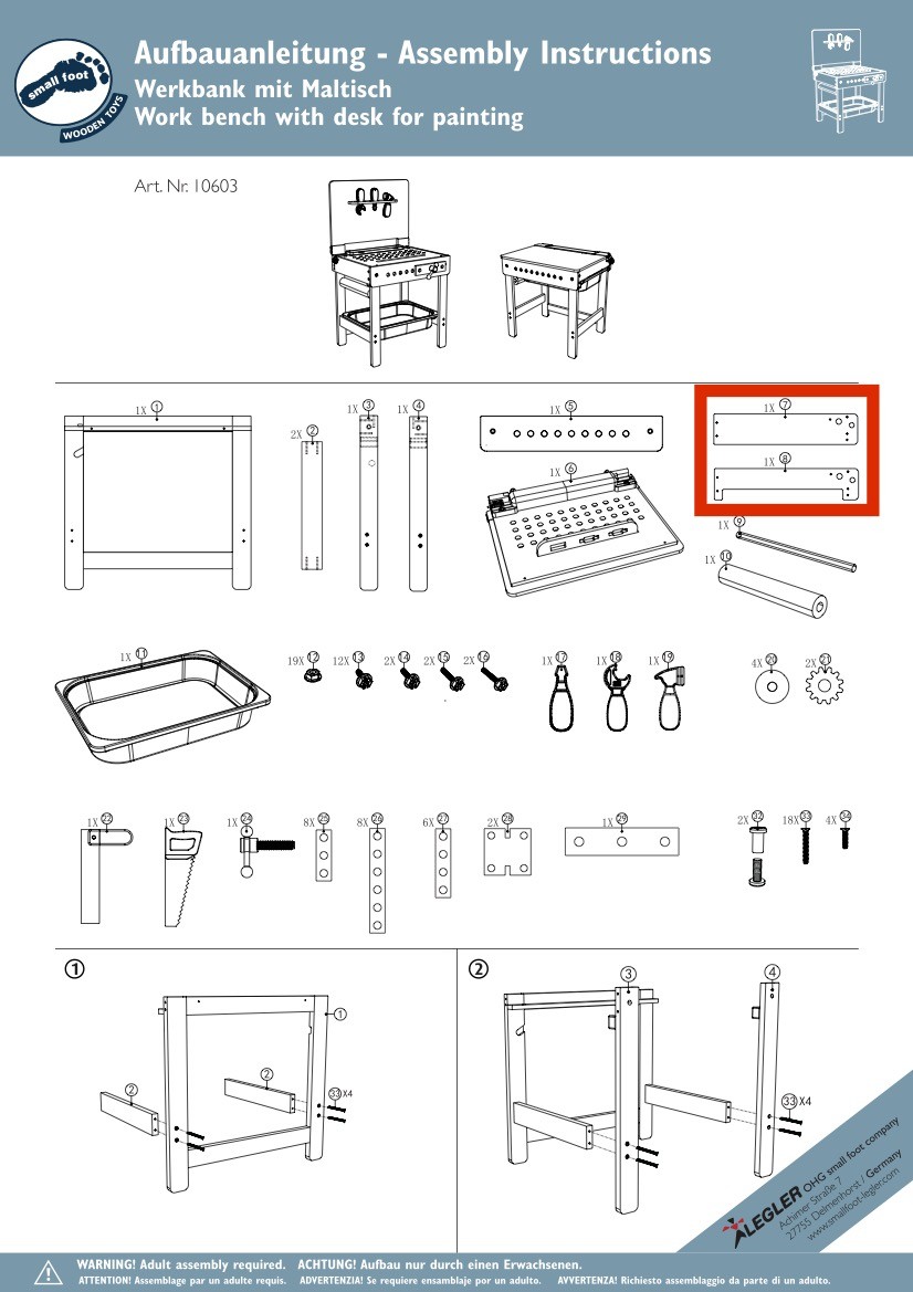 2-in-1 Wooden Workbench & Drawing Desk Playset - Vue 10