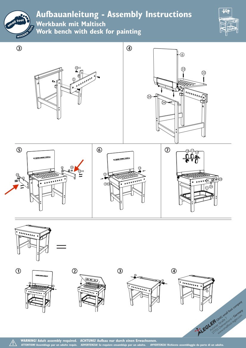 2-in-1 Wooden Workbench & Drawing Desk Playset - Vue 11