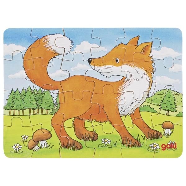 Mini Wooden Forest Animals Jigsaw Puzzle - 24 Pieces - Vue 8