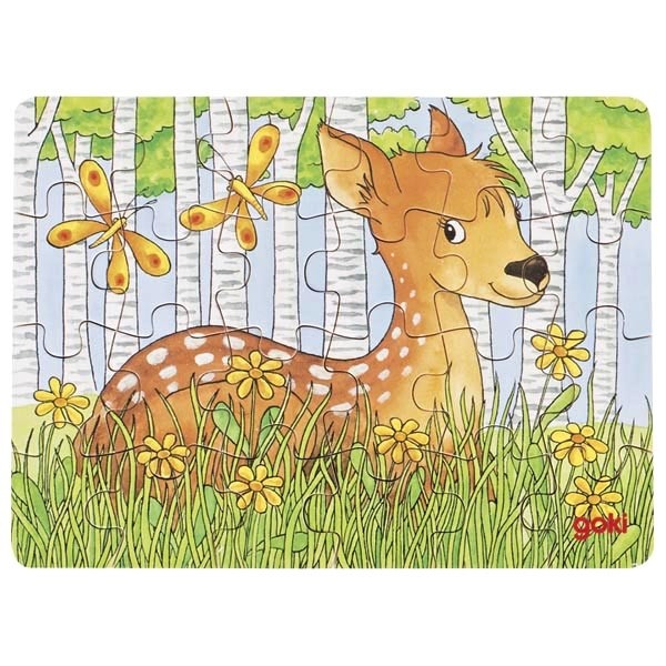 Mini Wooden Forest Animals Jigsaw Puzzle - 24 Pieces - Vue 9