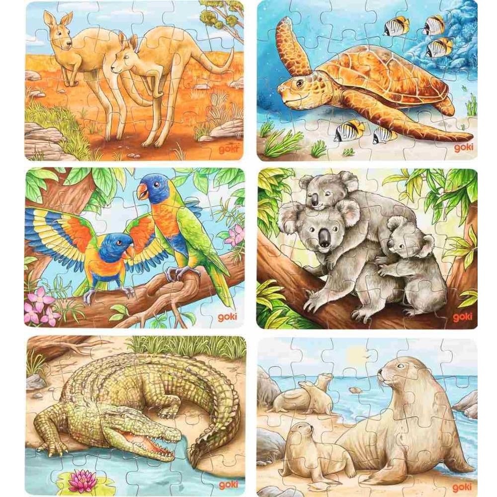 Wooden Animal Threading Beads - Farmyard Creatures Set - Vue 1