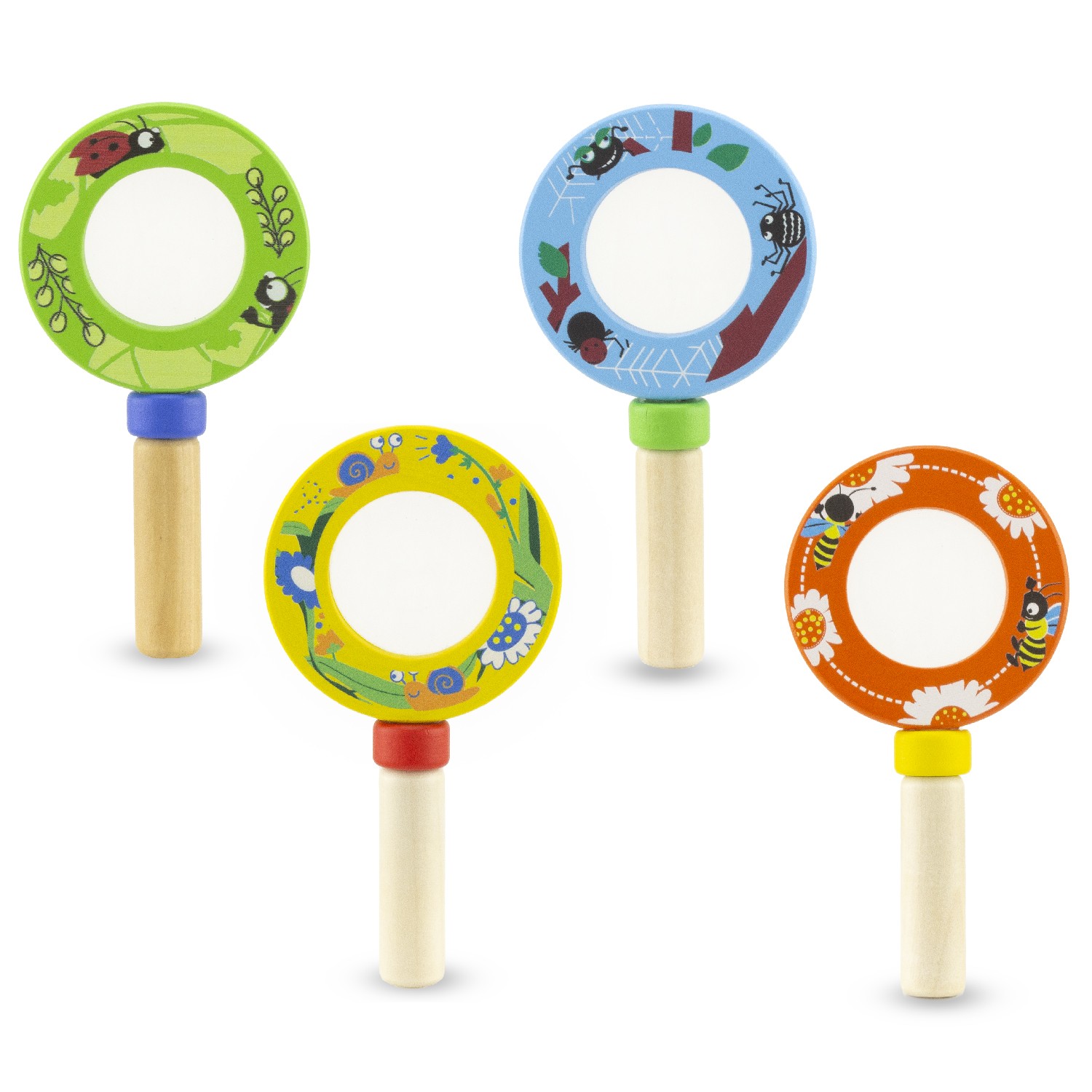 Children's Natural Wooden Handheld Magnifying Glass
