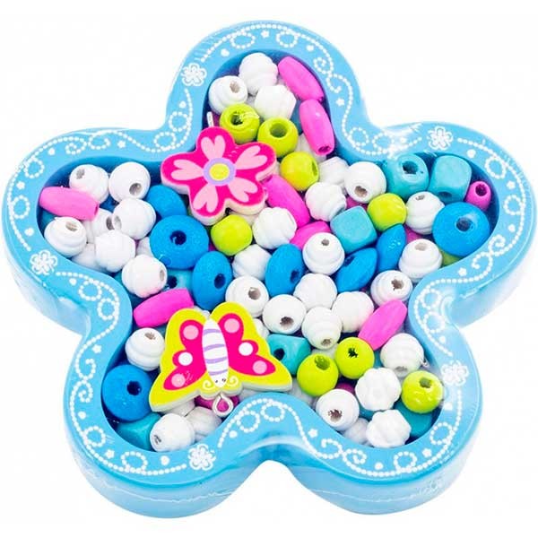 Wooden Flower Threading Beads Jewellery Making Set - Vue 3